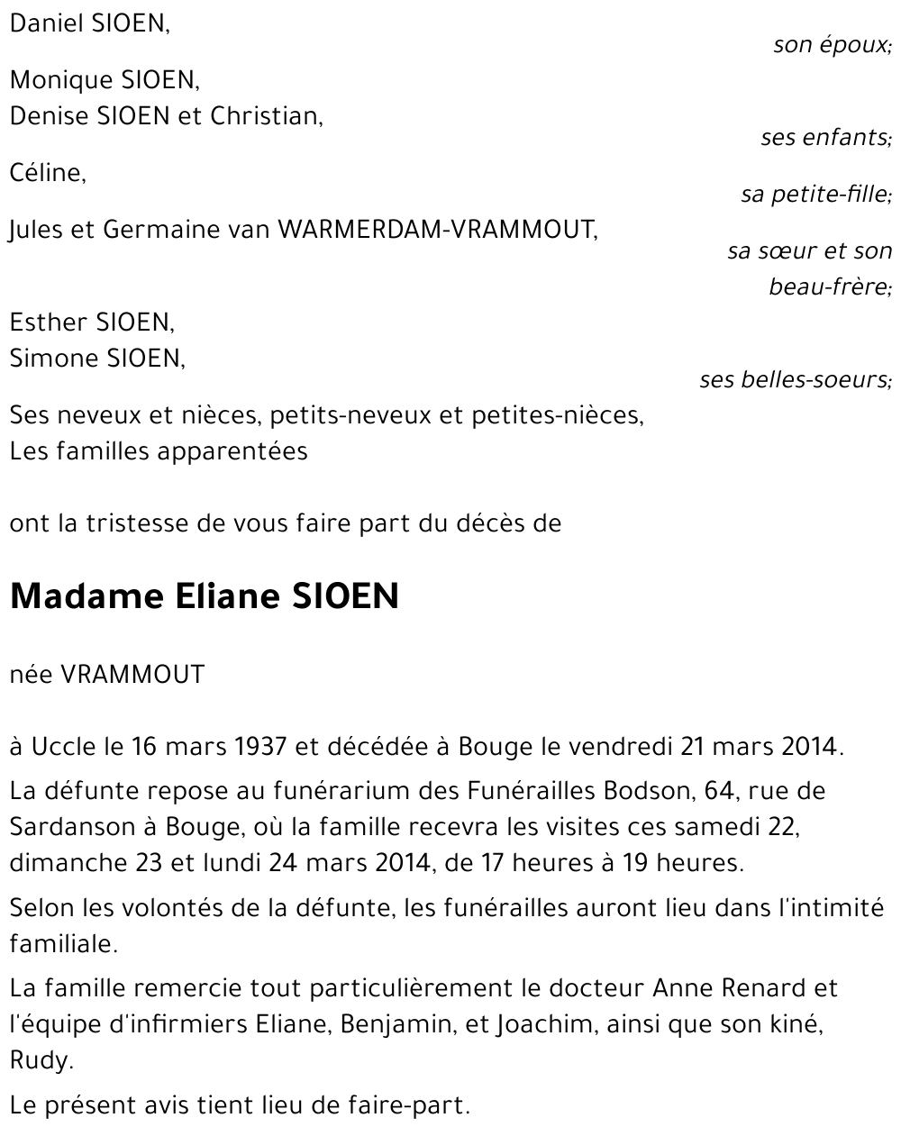 Eliane VRAMMOUT