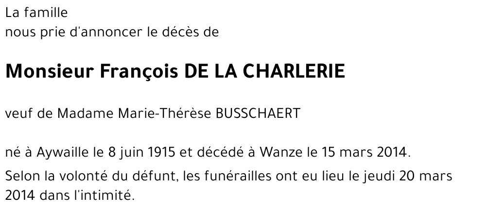 François de la Charlerie