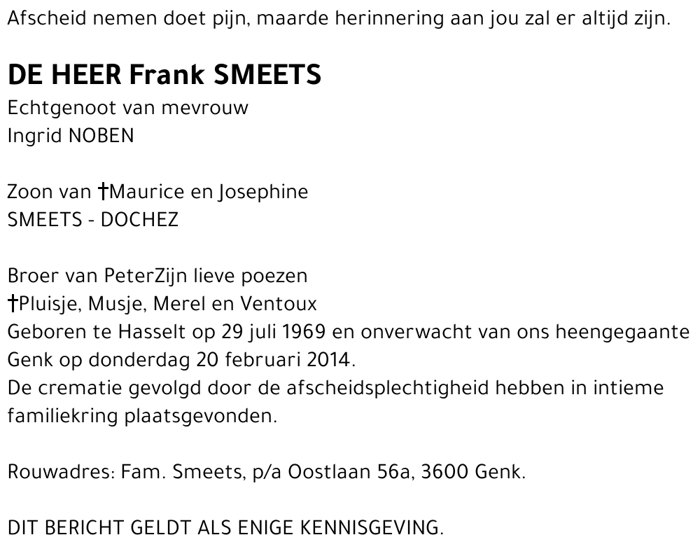 Frank SMEETS
