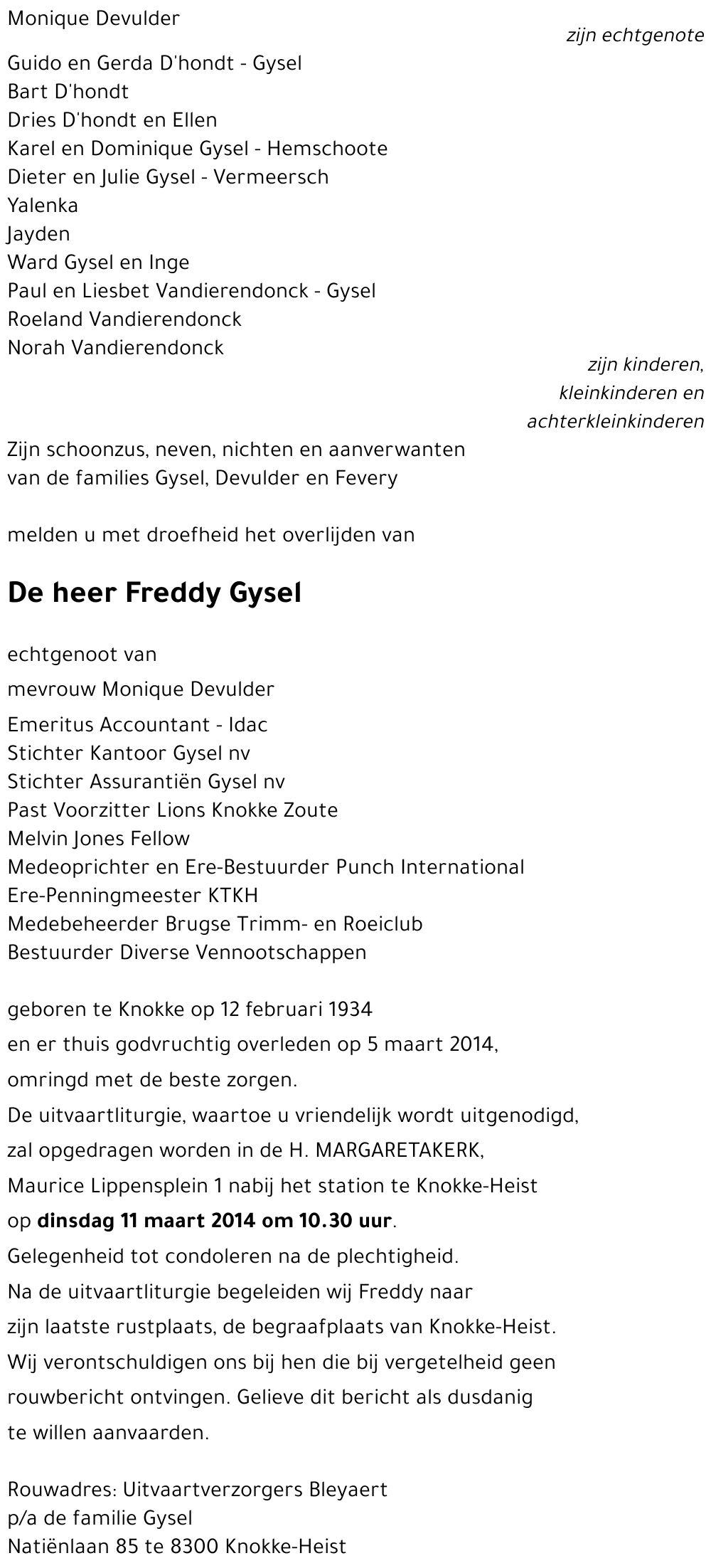 Freddy Gysel