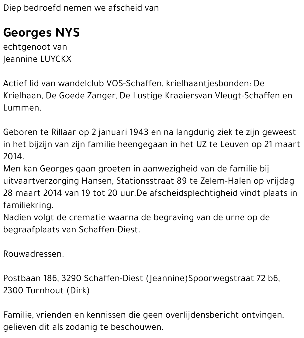 Georges NYS