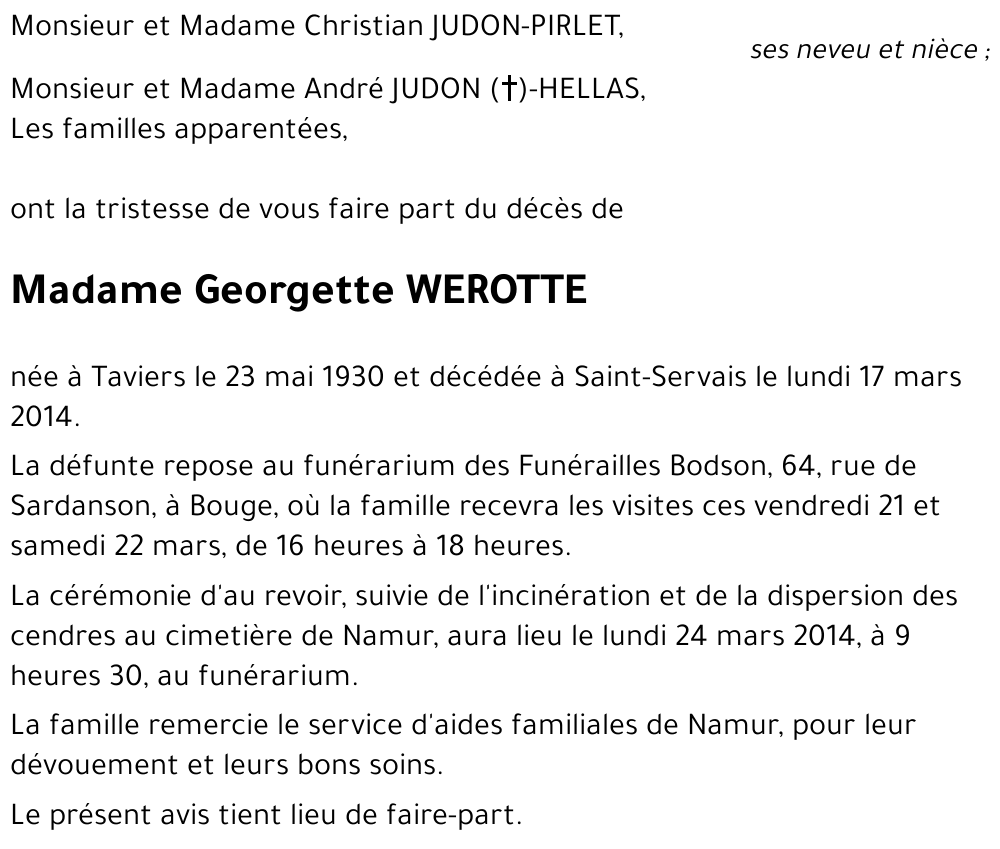 Georgette WEROTTE