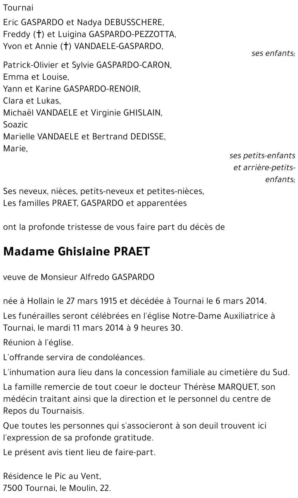 Ghislaine PRAET