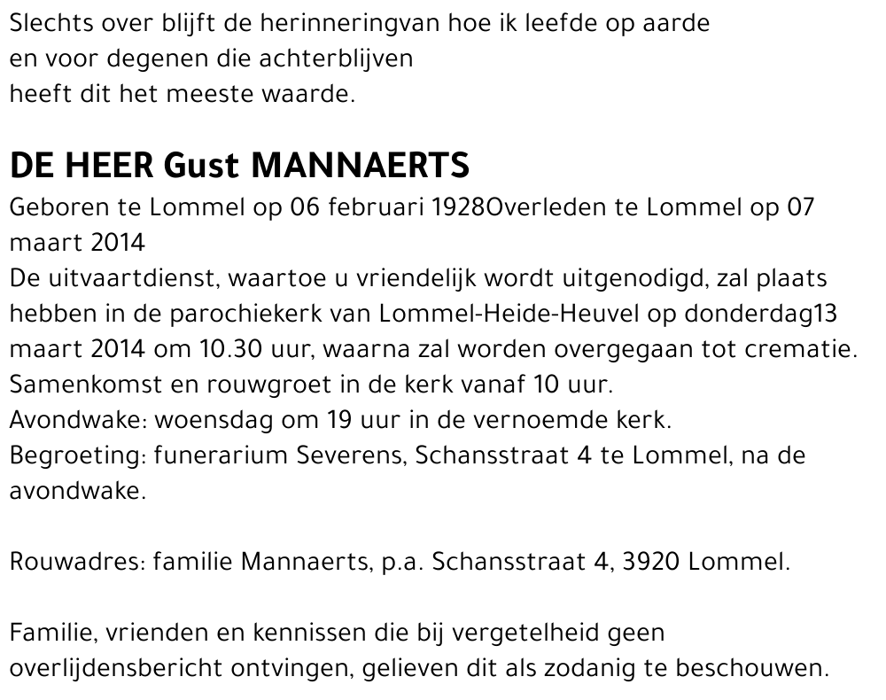 Gust Mannaerts