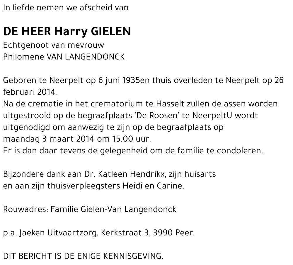 Harry GIELEN
