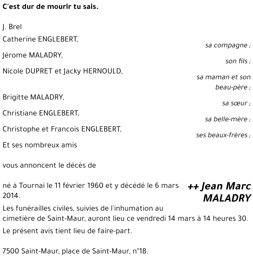 Jean Marc MALADRY