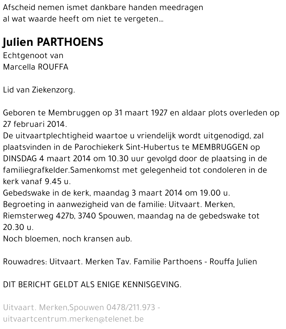 Julien PARTHOENS