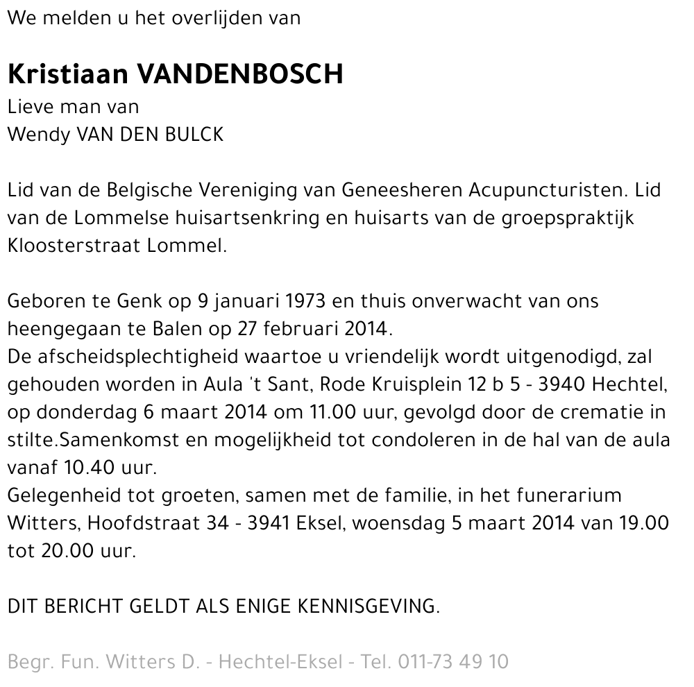 Kristiaan Vandenbosch