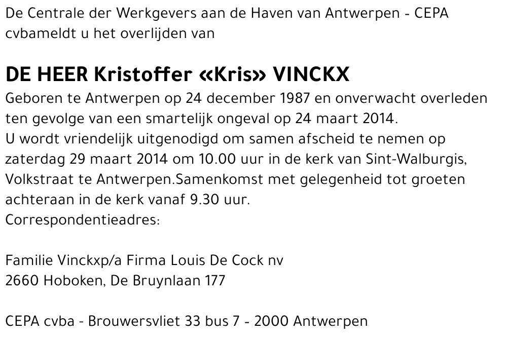 Kristoffer «Kris» Vinckx