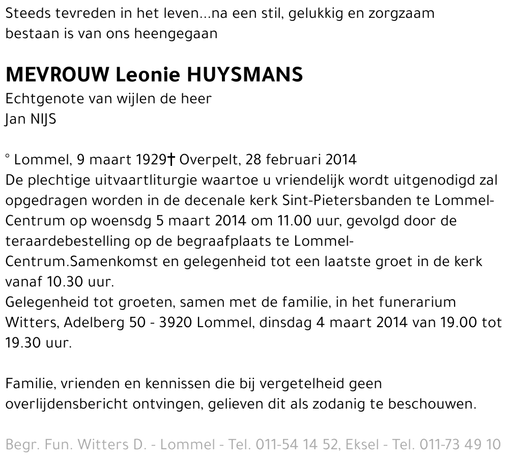 Leonie Huysmans