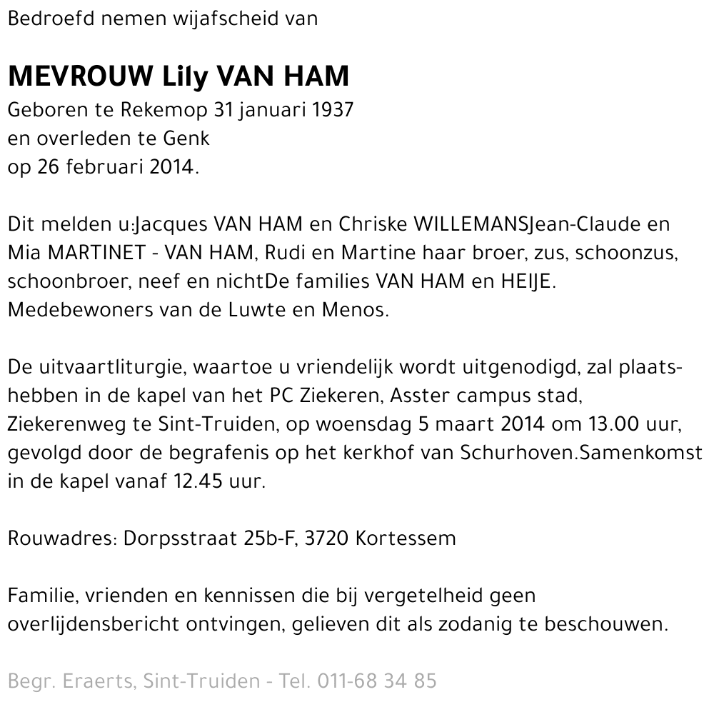 Lily Van Ham