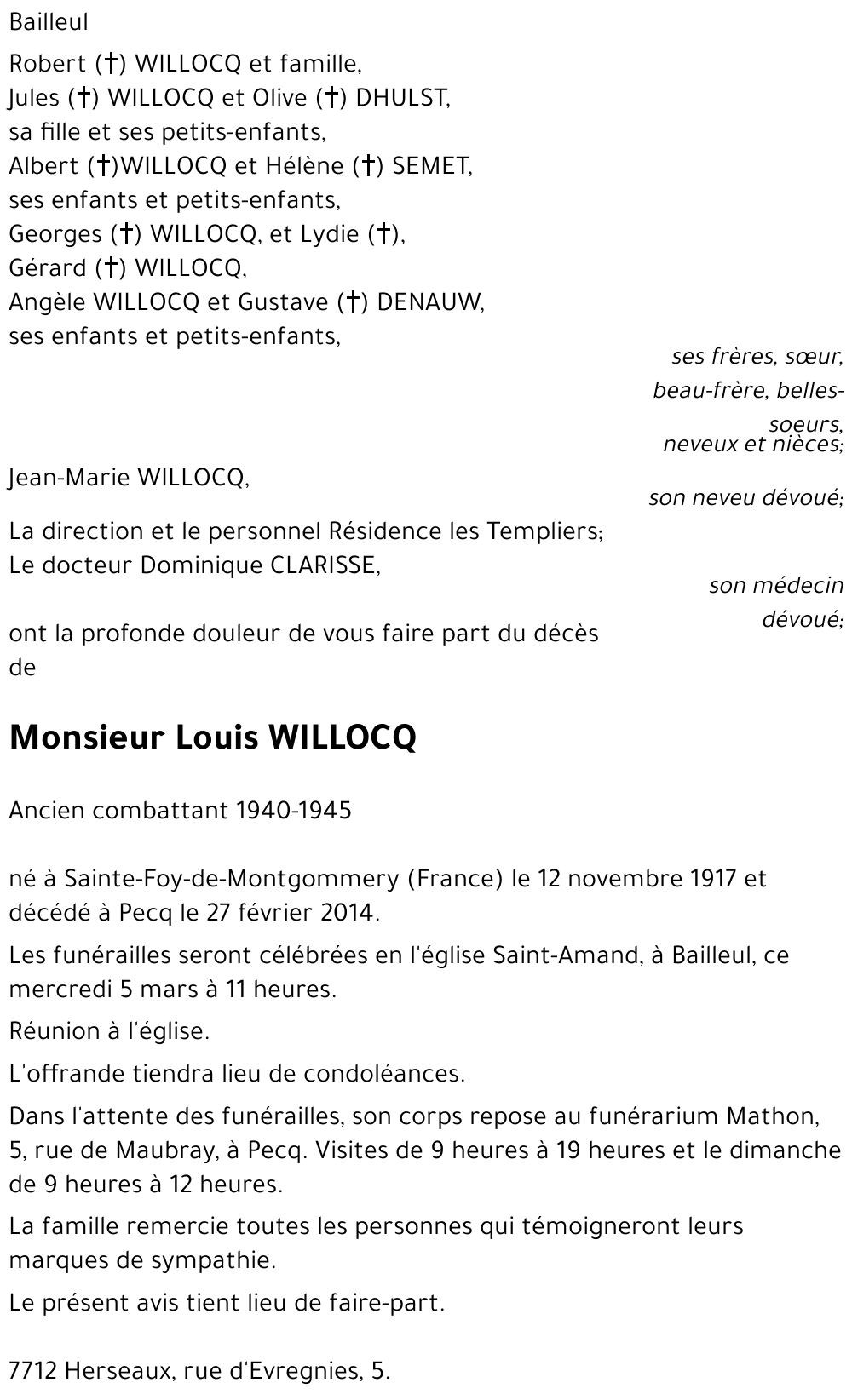 Louis WILLOCQ