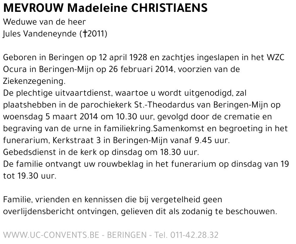 Madeleine Christiaens