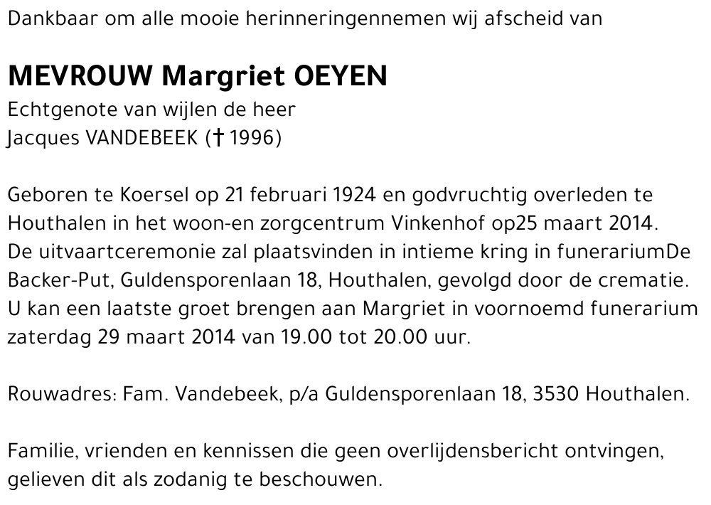 Margriet OEYEN