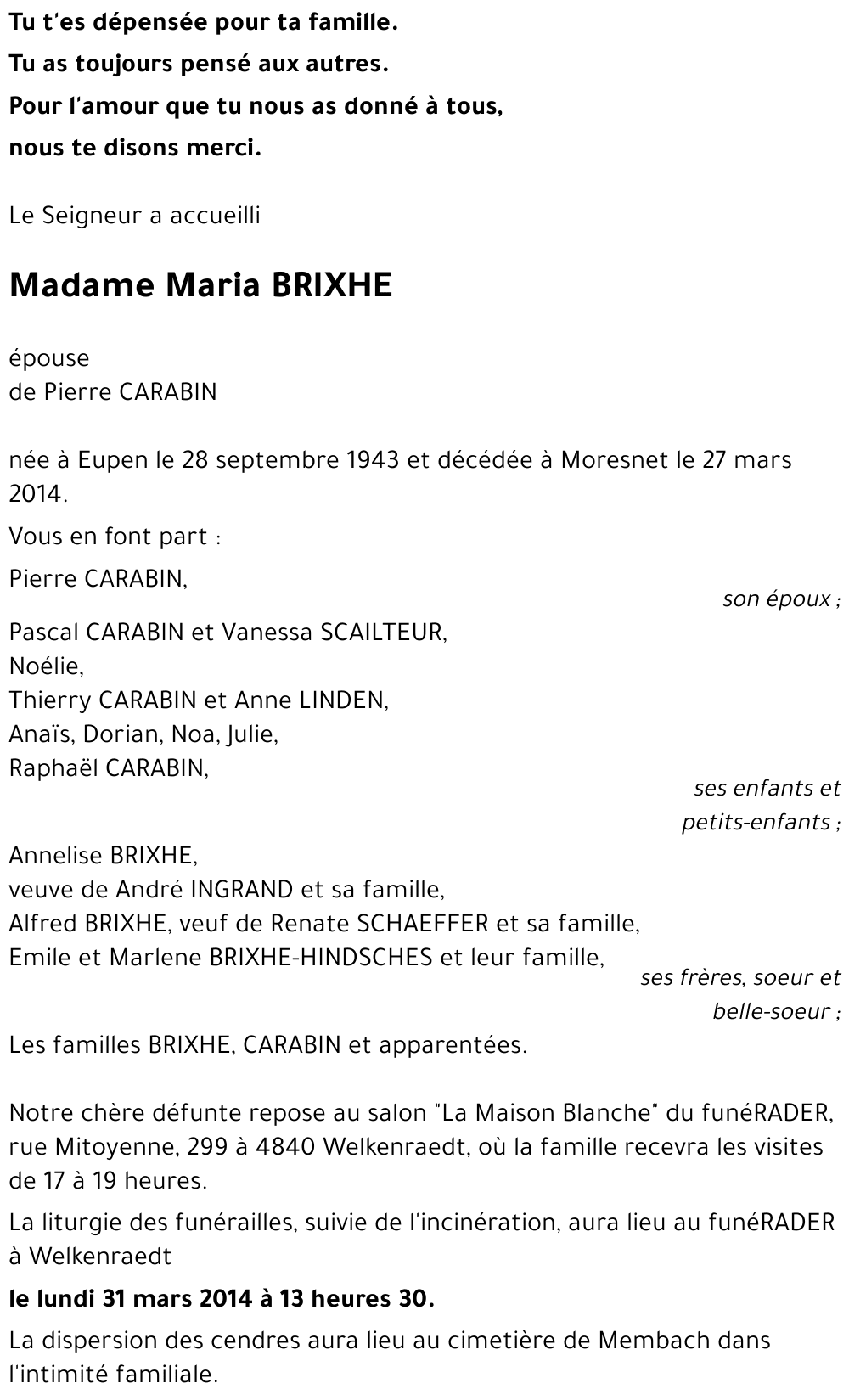 Maria BRIXHE