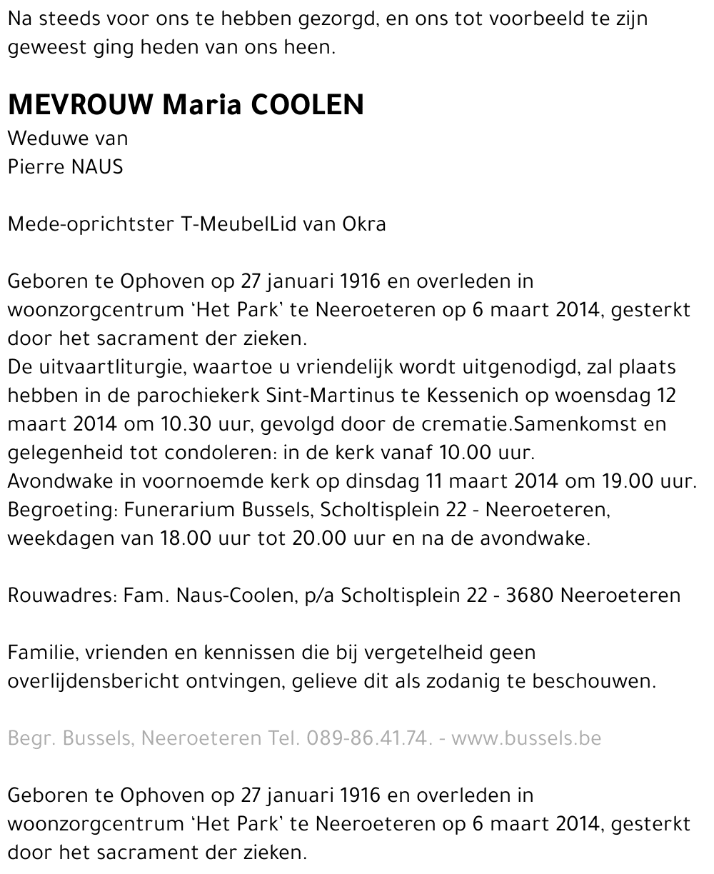 Maria COOLEN