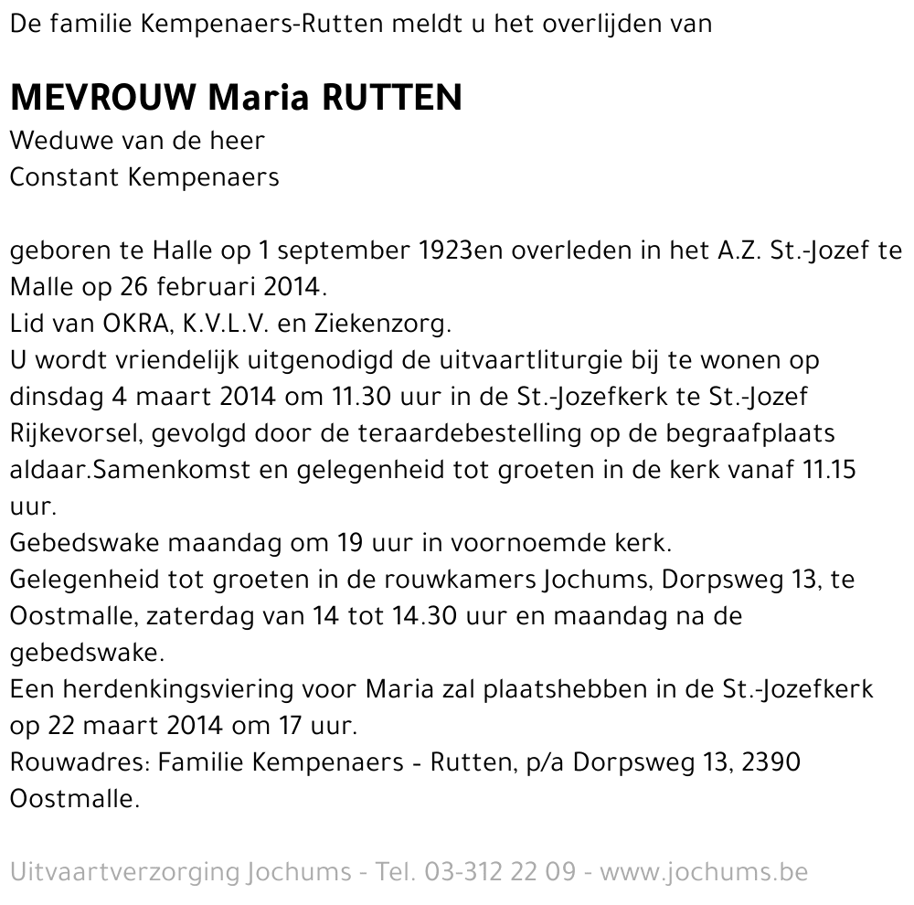 Maria Rutten
