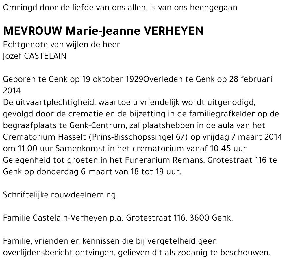 Marie-Jeanne VERHEYEN