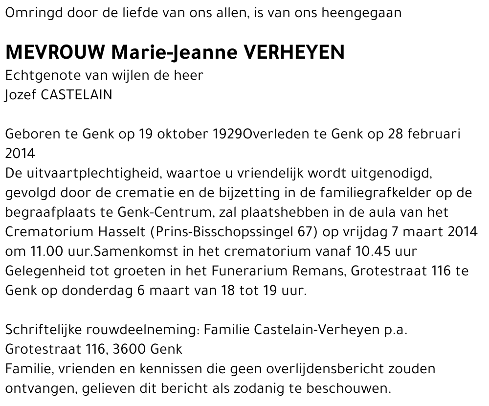 Marie-Jeanne VERHEYEN