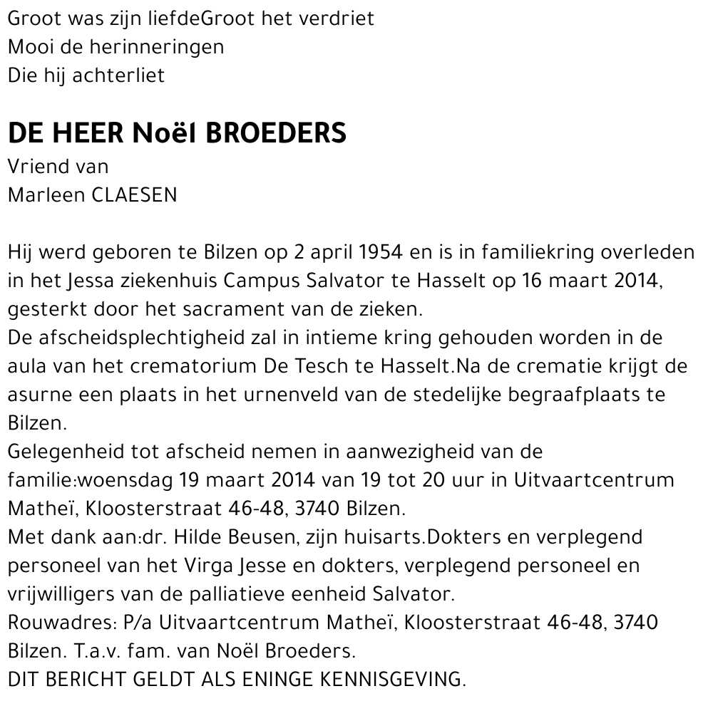 Noël BROEDERS