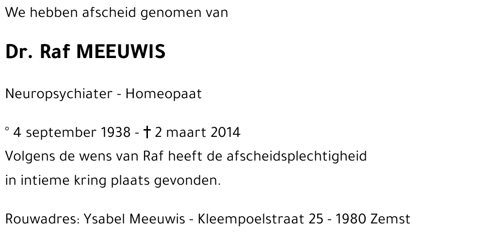 Raf MEEUWIS