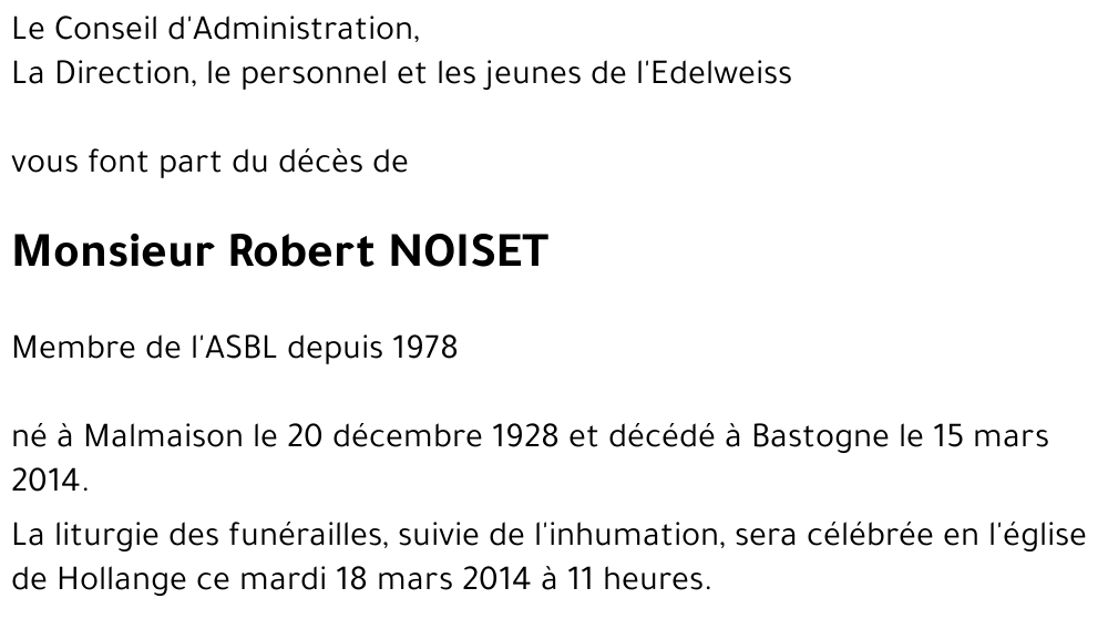 Robert NOISET