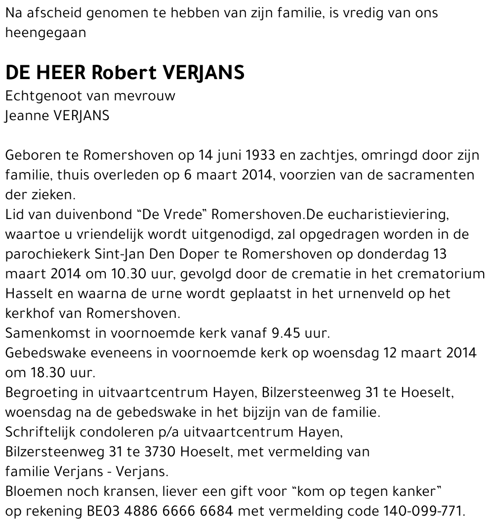 Robert VERJANS