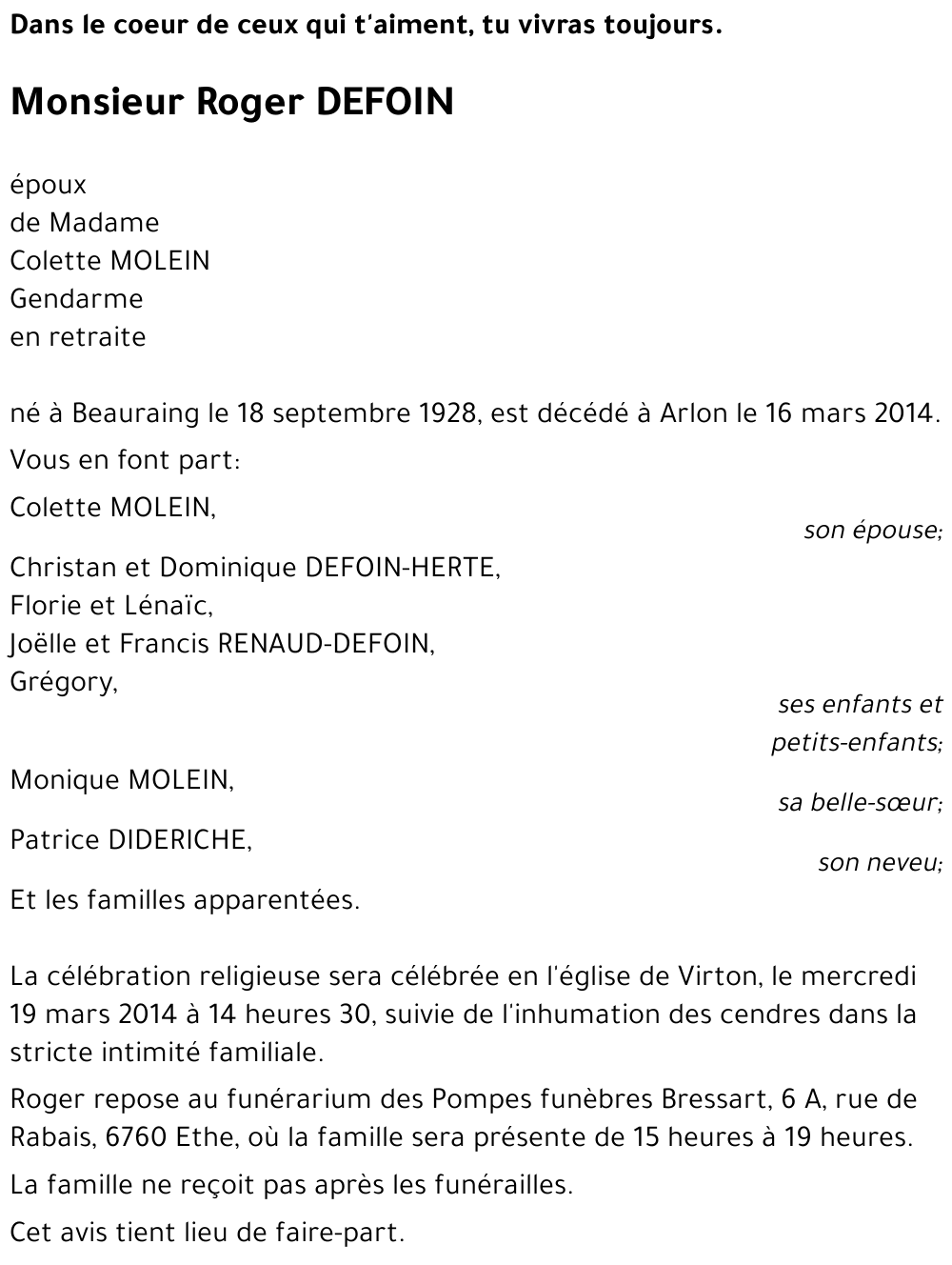 Roger DEFOIN