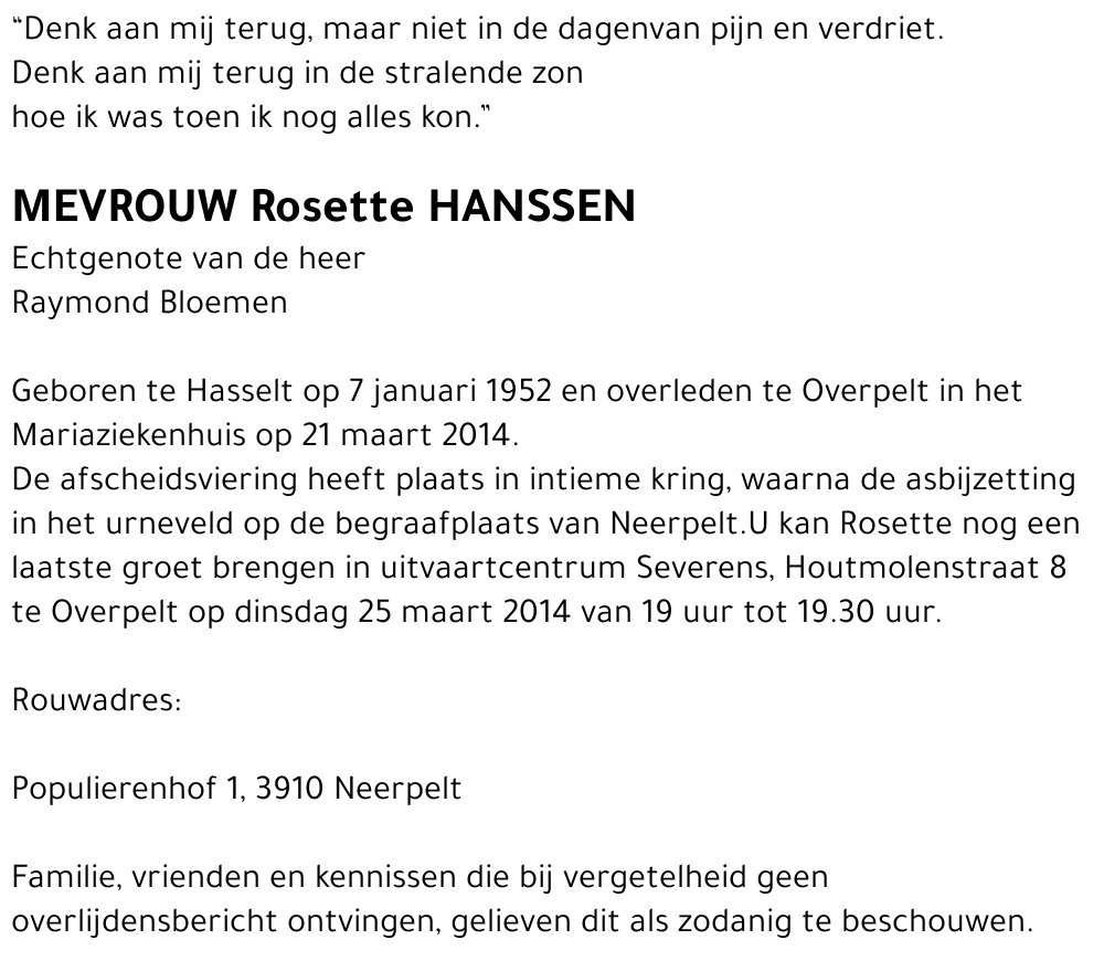 Rosette Hanssen