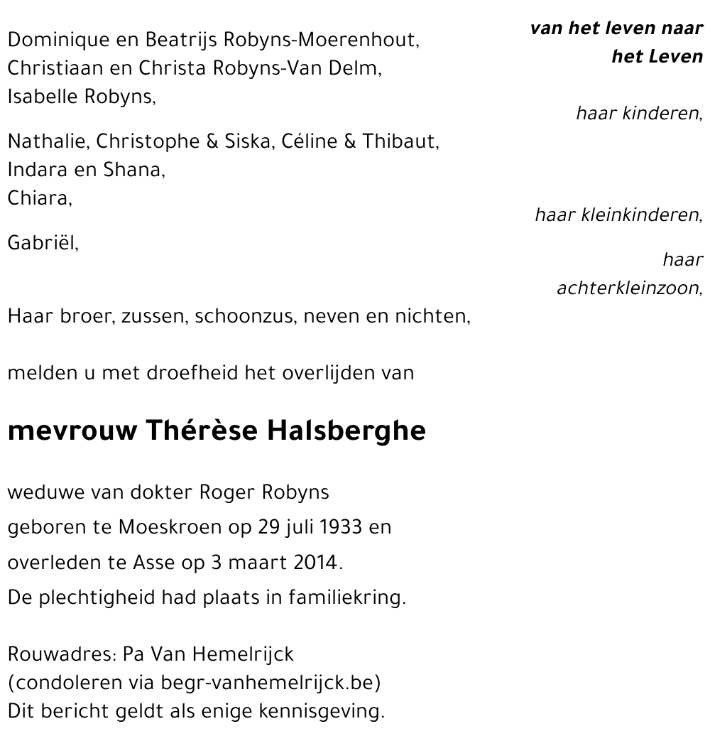 Thérèse Halsberghe