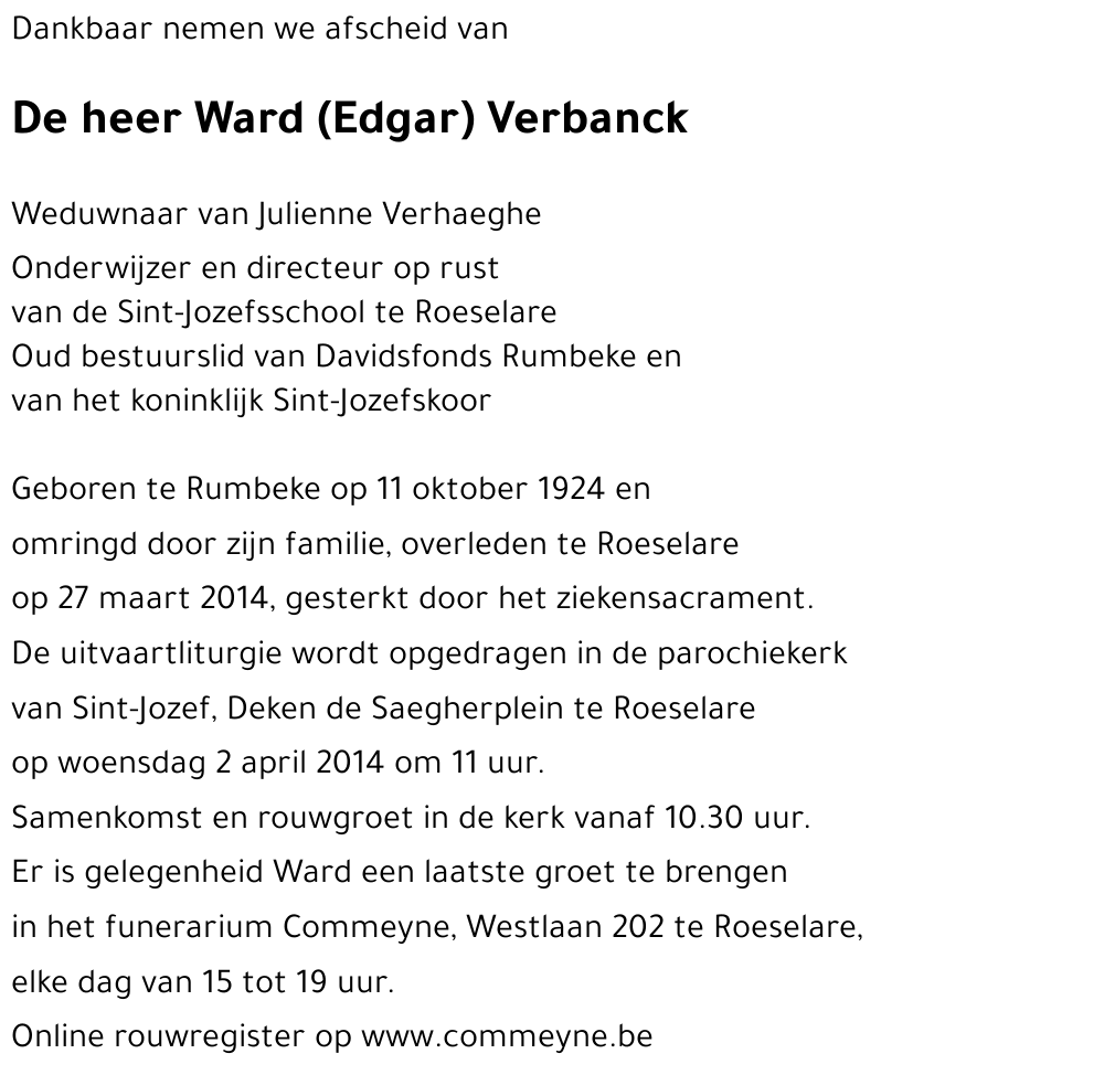 Ward Verbanck