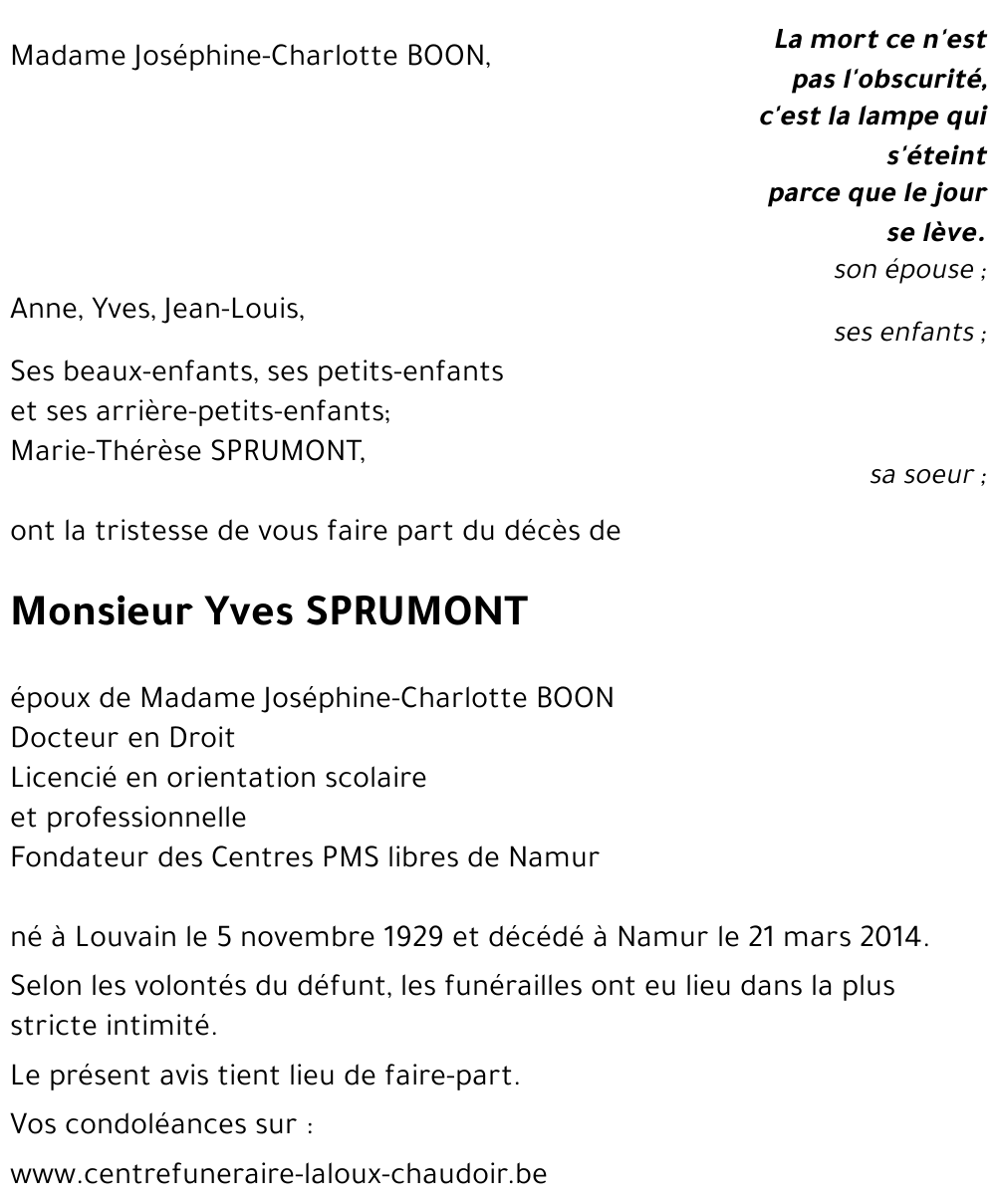 Yves SPRUMONT