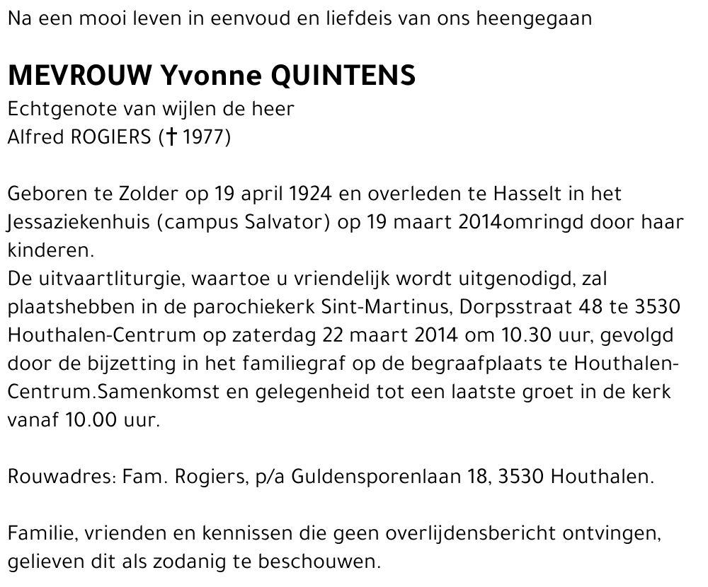 Yvonne QUINTENS