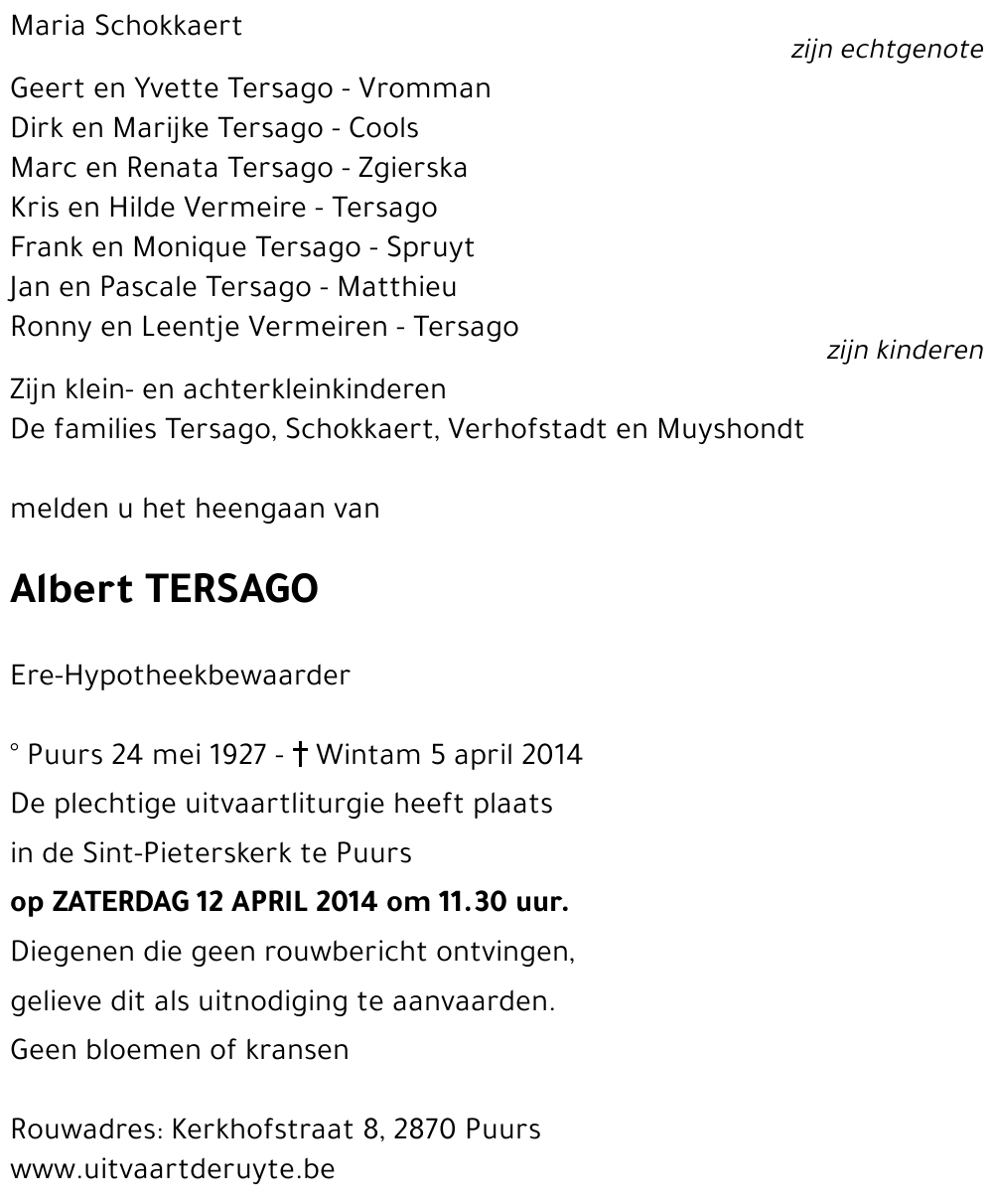 Albert TERSAGO