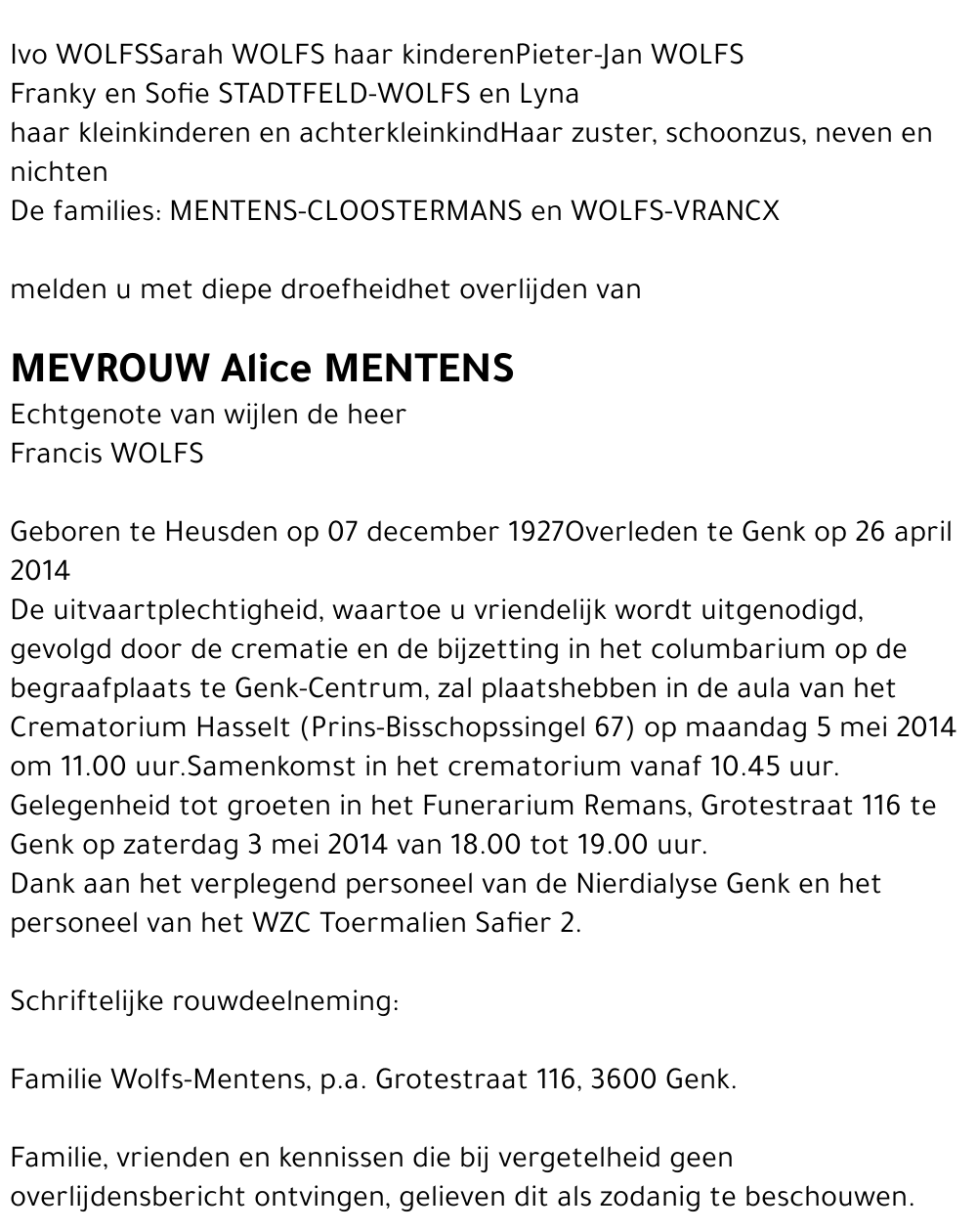 Alice MENTENS