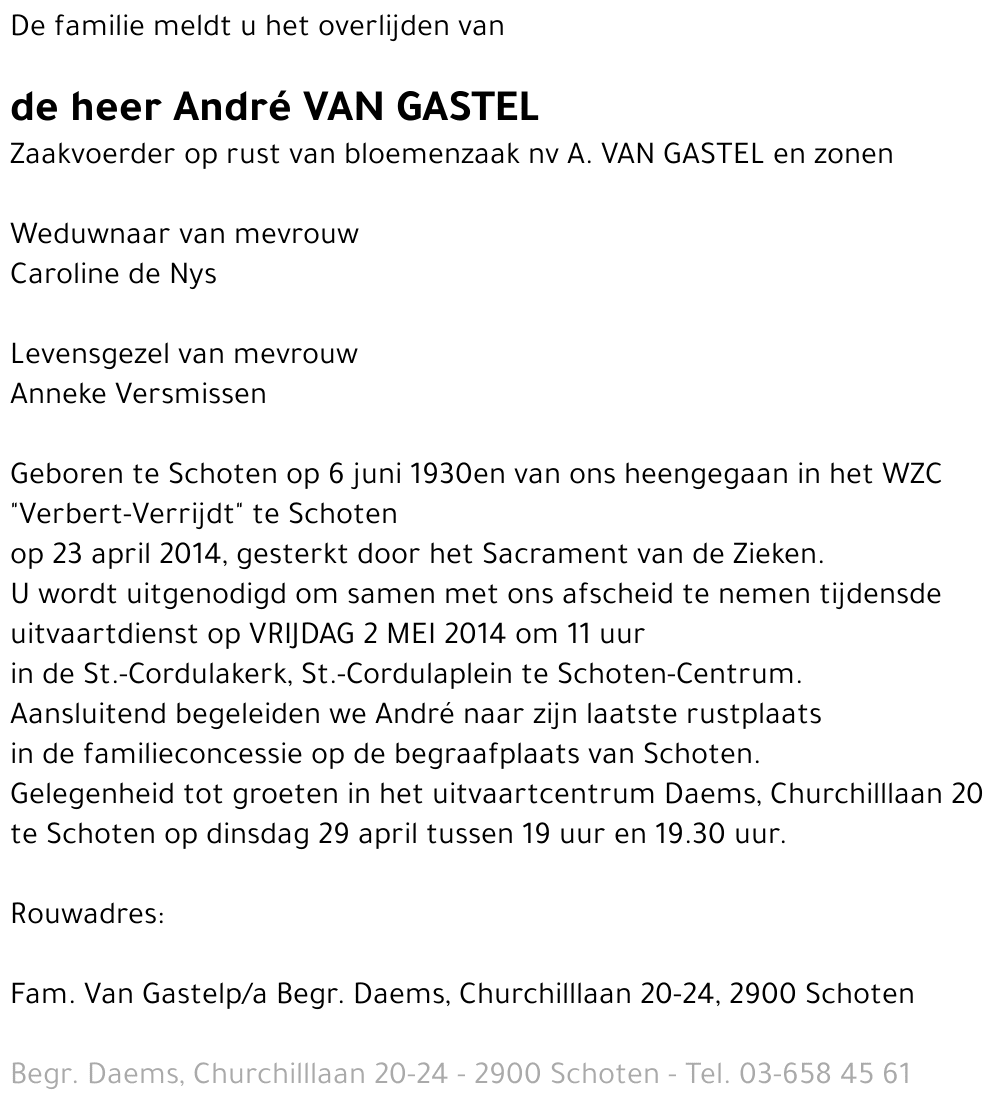 André Van Gastel