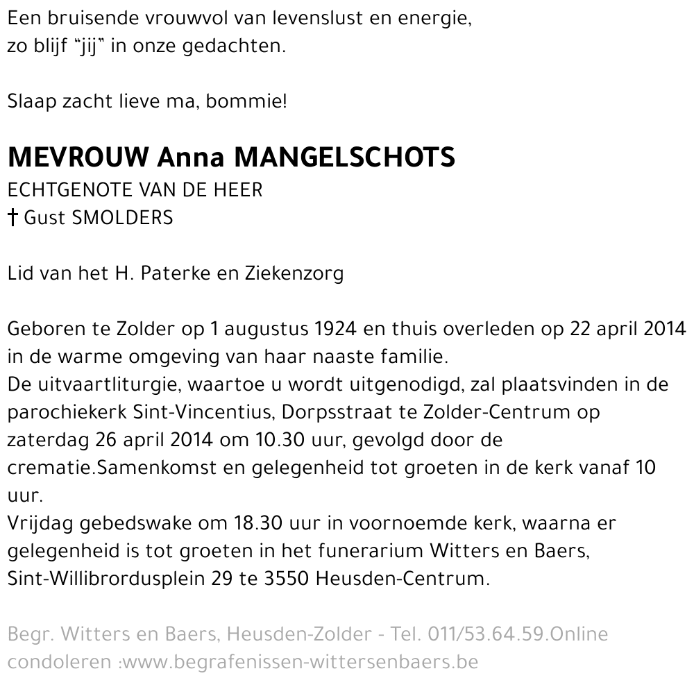 Anna Mangelschots