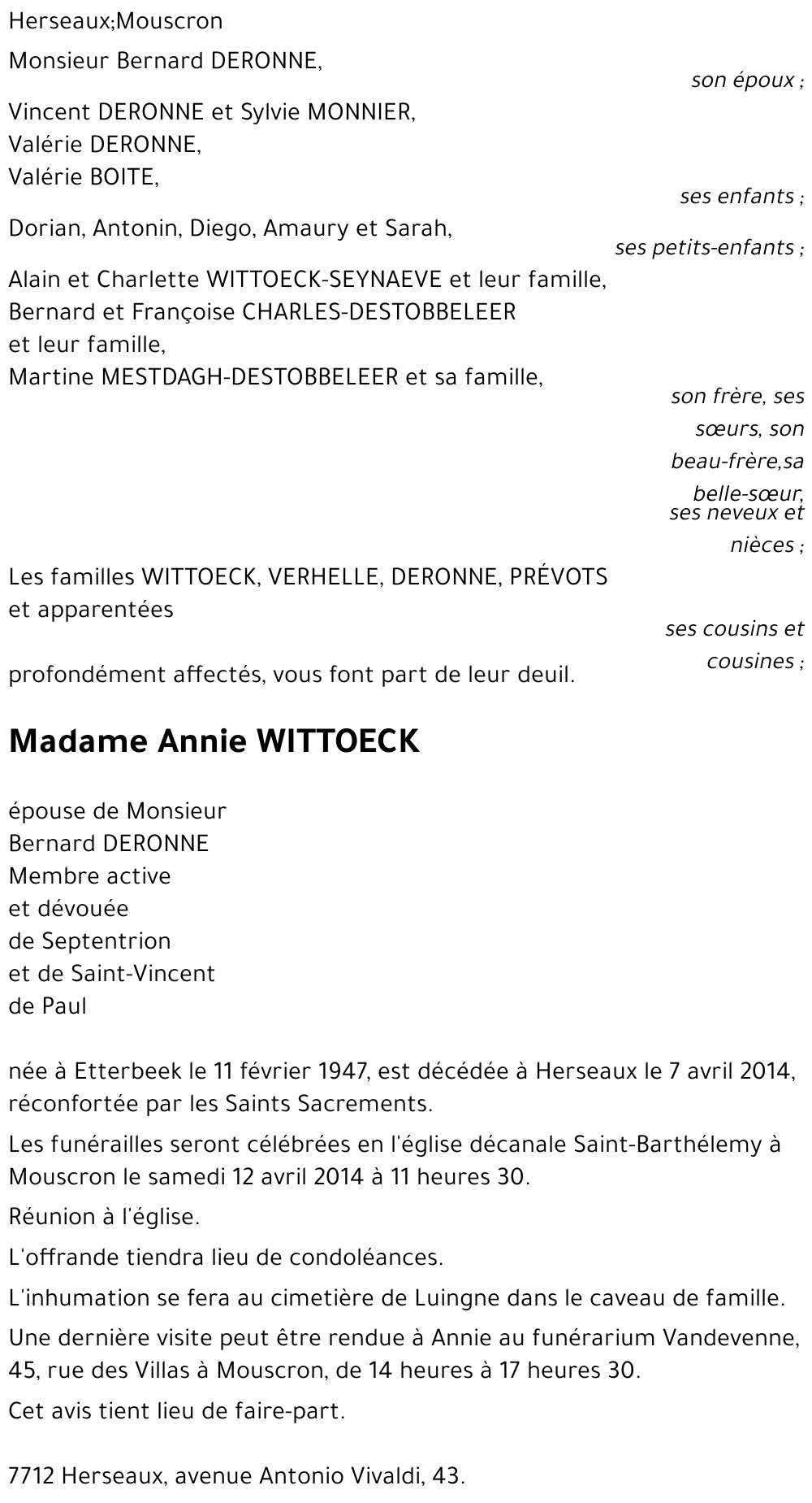 Annie WITTOECK