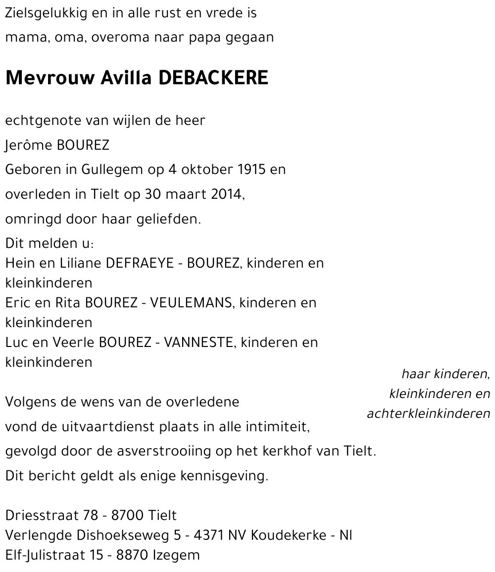 Avilla DEBACKERE