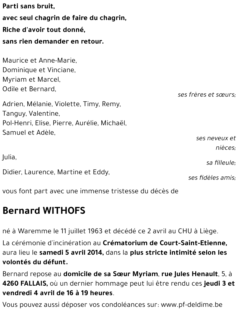 Bernard WITHOFS