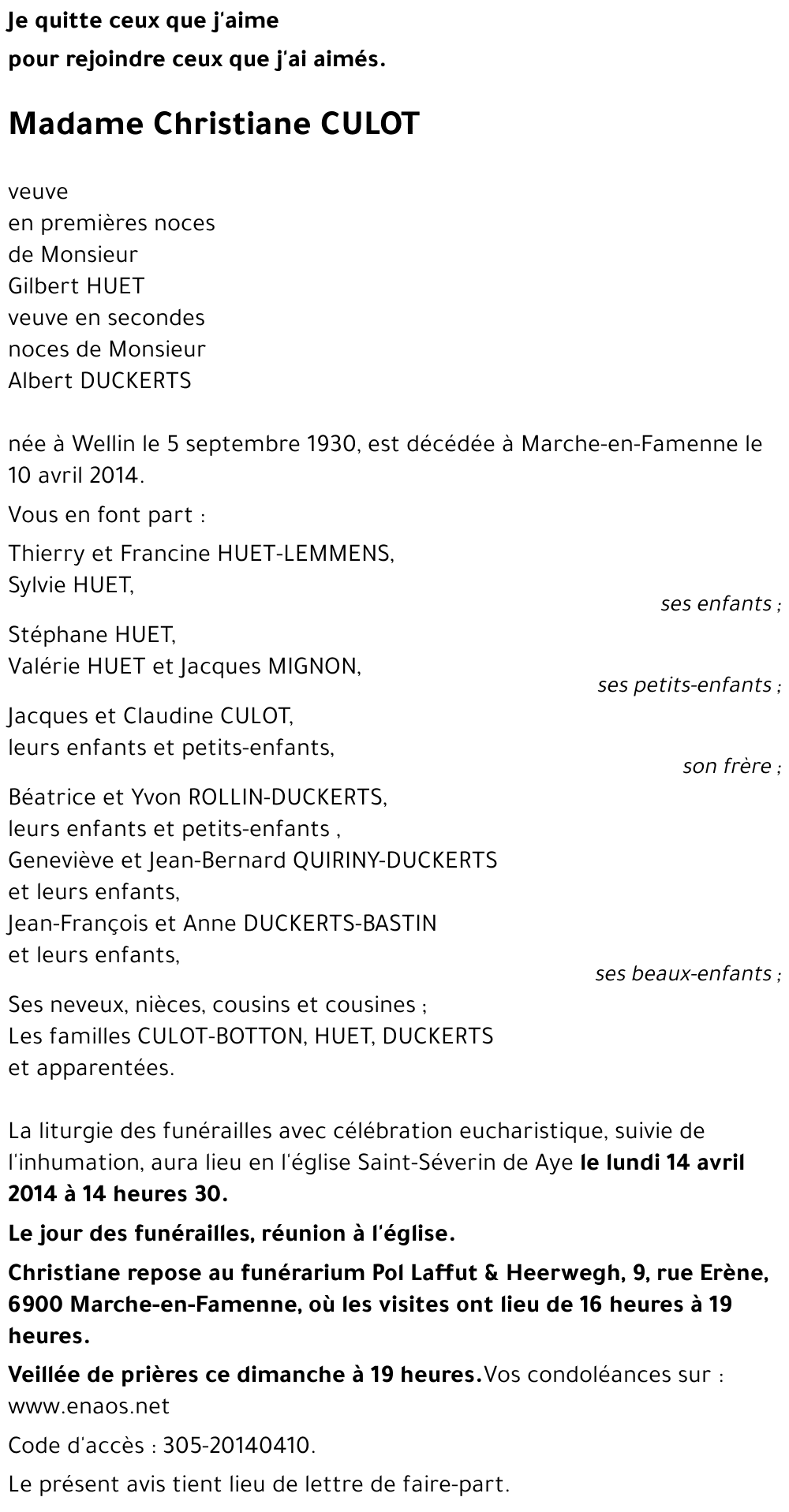 Christiane CULOT