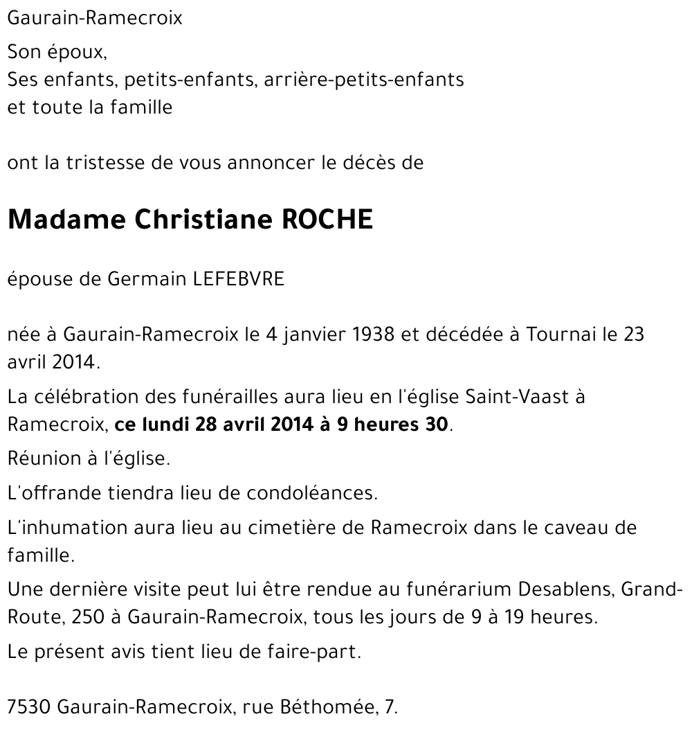 Christiane ROCHE