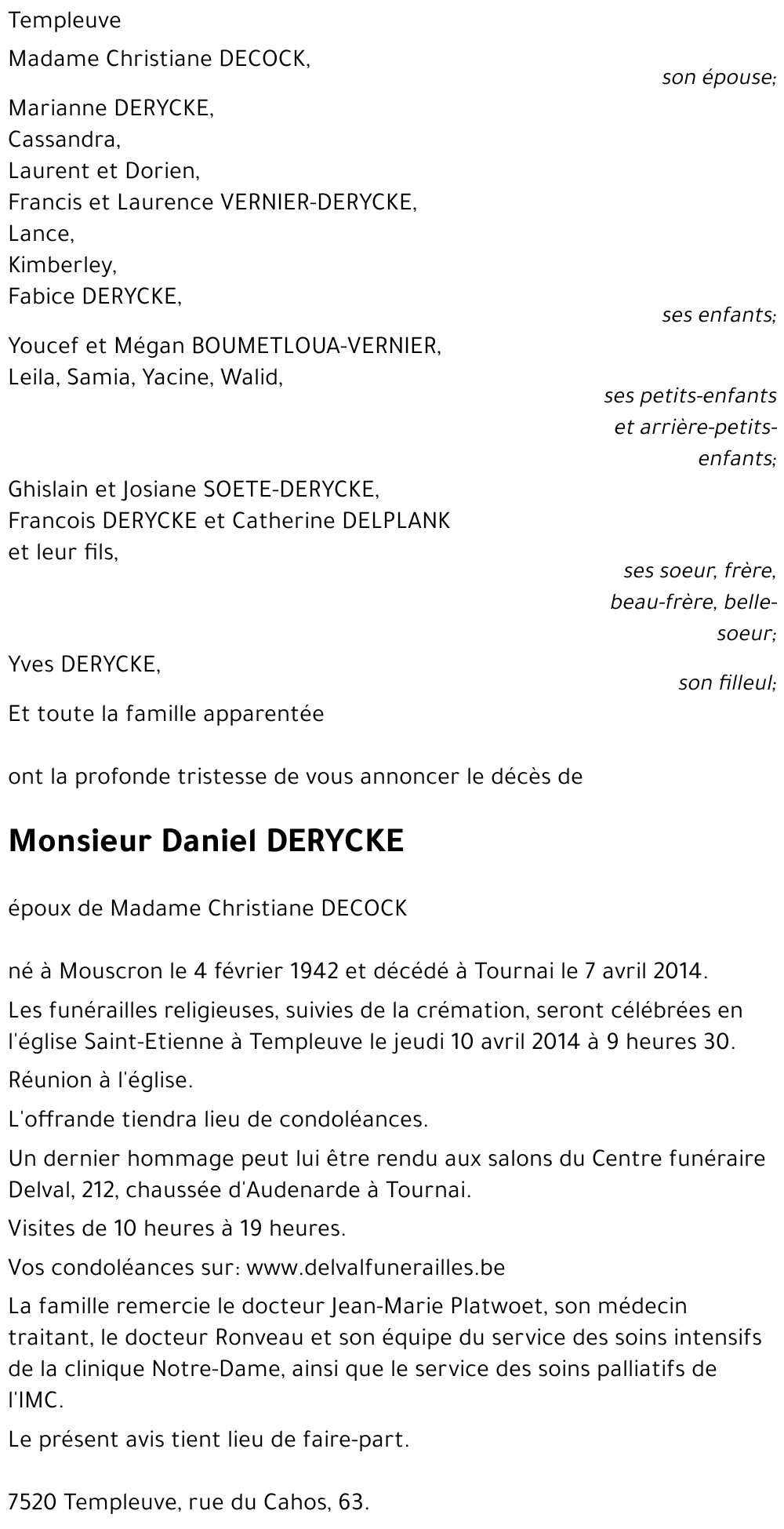 Daniel DERYCKE