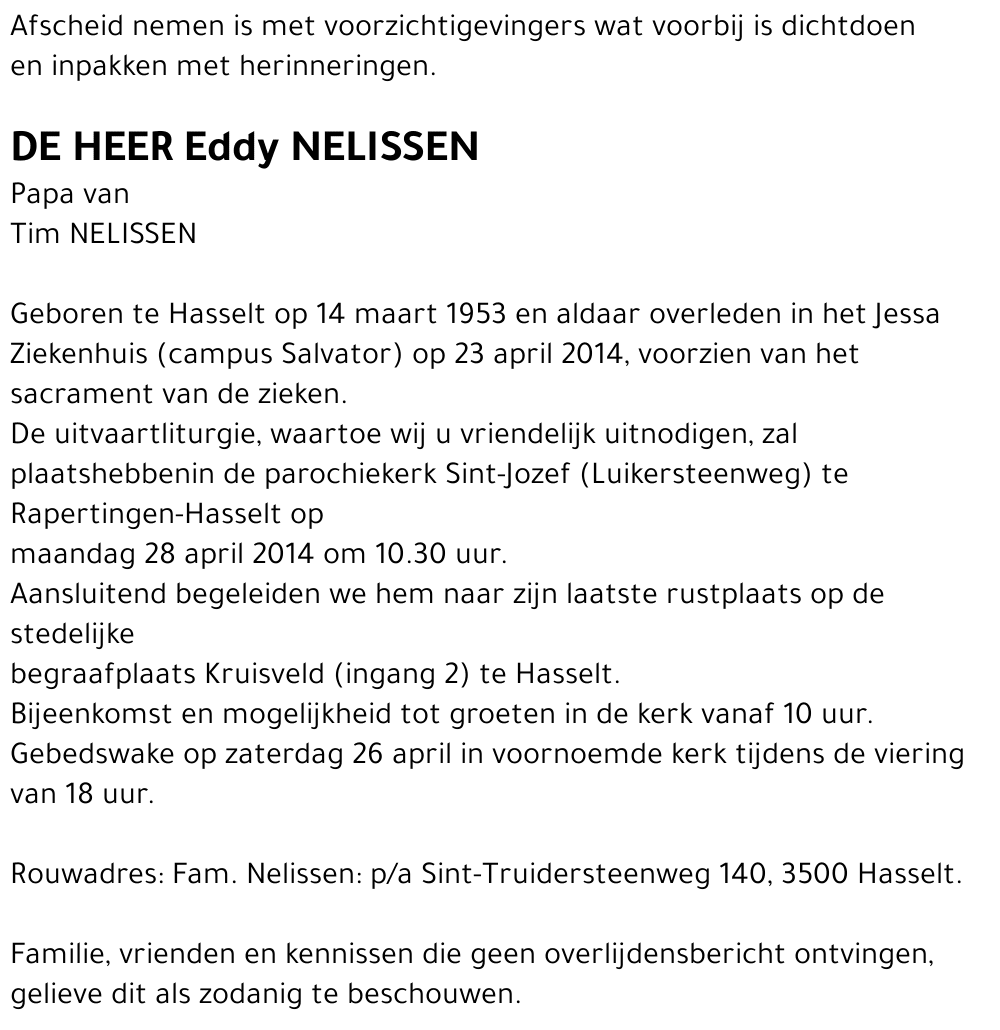 Eddy Nelissen