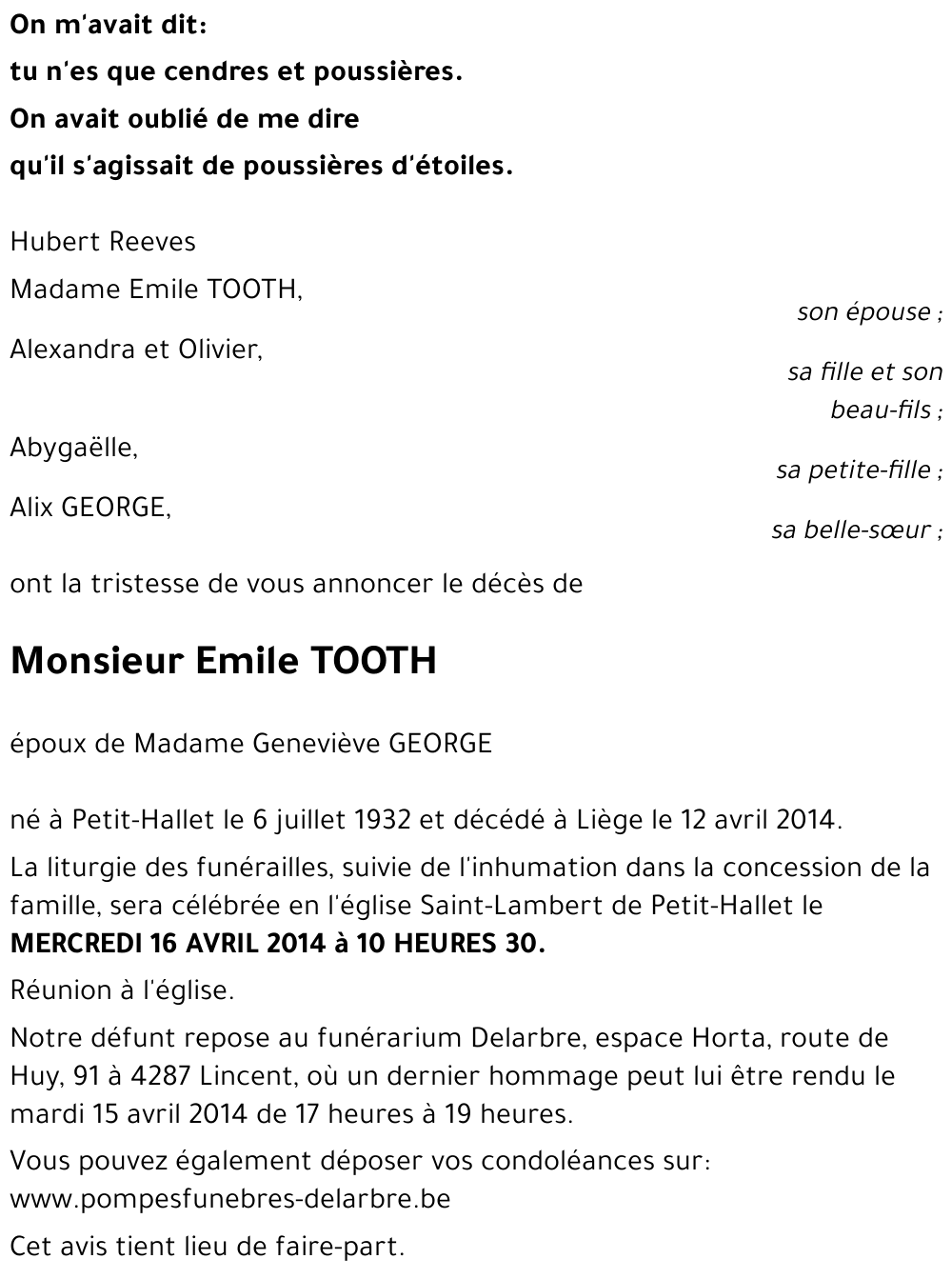 Emile TOOTH