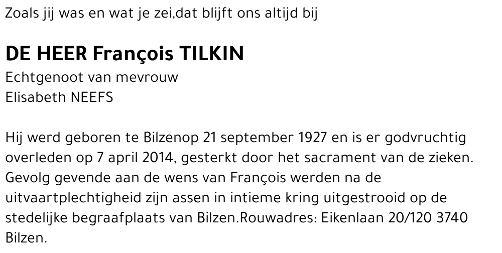 François TILKIN