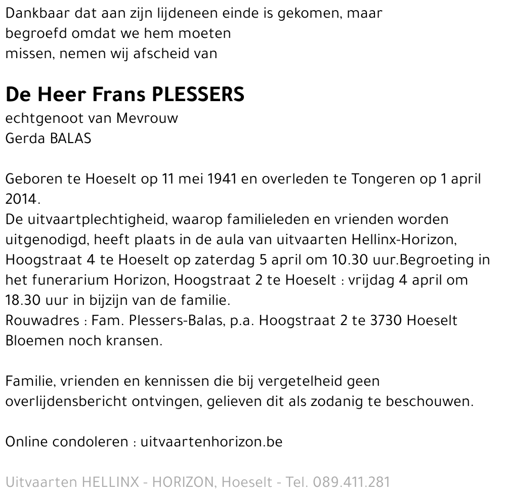 Frans PLESSERS