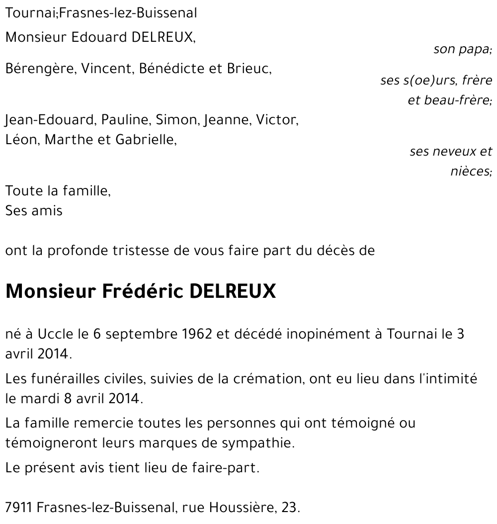 Frédéric DELREUX