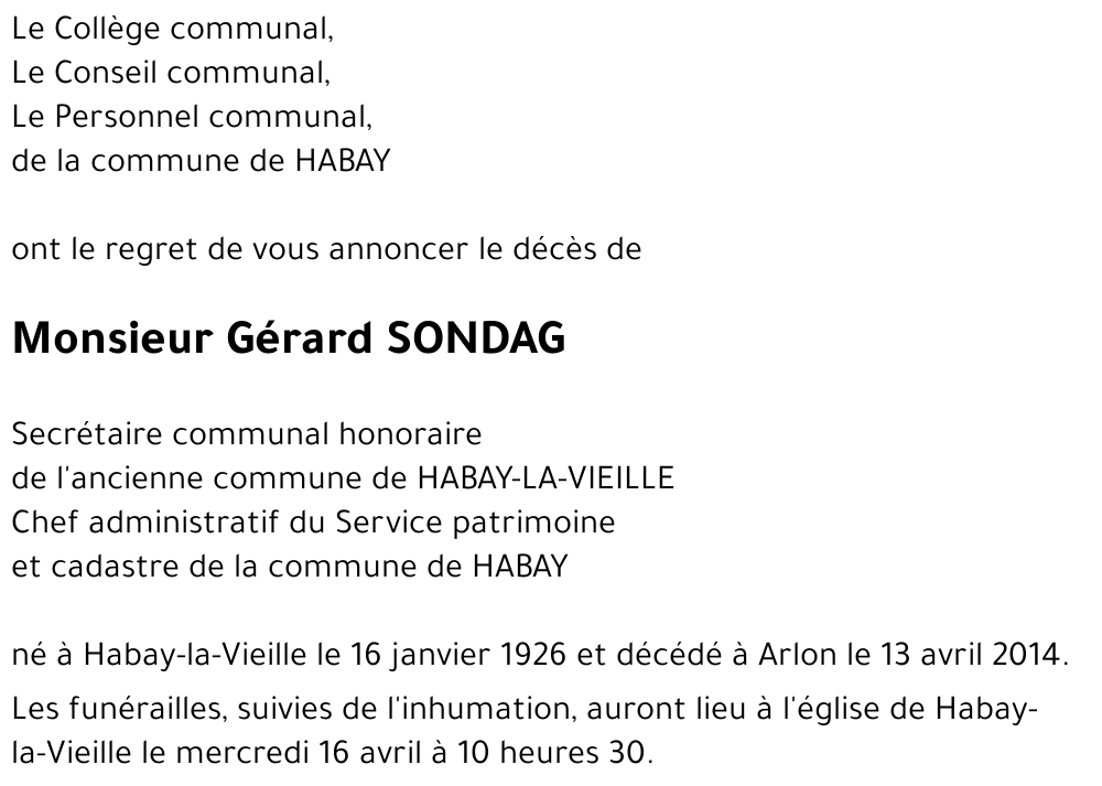 Gérard SONDAG