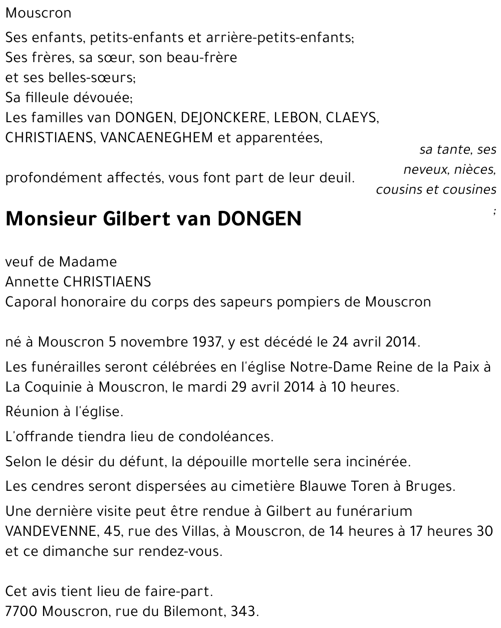 Gilbert van DONGEN